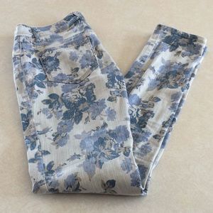 Floral skinny jeans